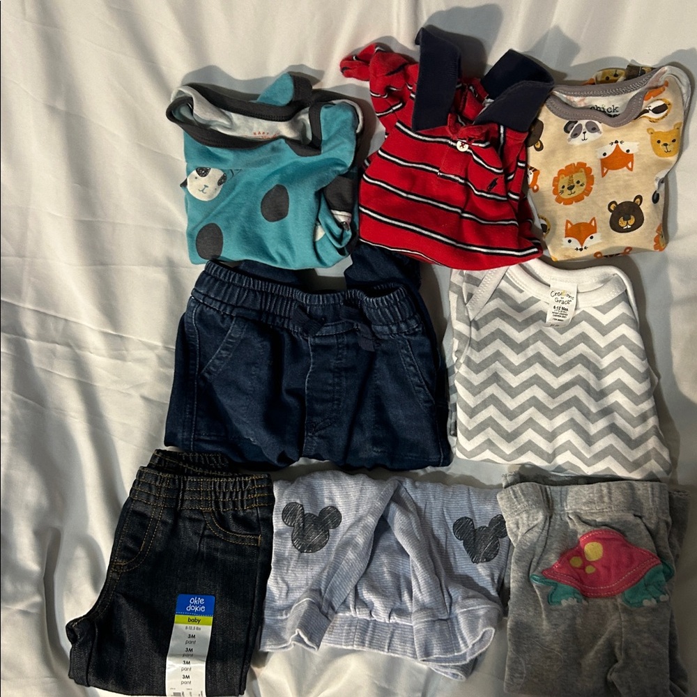 Lot of children’s clothes sizes 0-3 mo, 6-9,6-12,,9,18mo& 18-24 toddler